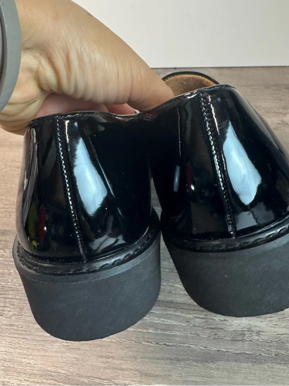 Naturalizer Black Patent Kiltie Loafer Expert Slip On Size 8.5/EU39 $110